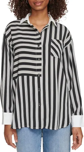 Vista 2 de Karl Lagerfeld Paris Blusa Deportiva Mujer, Negro blanco combo