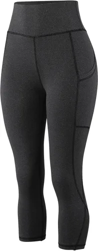 Vista 6 de Kauounady Leggings sólidos de yoga para mujer, pantalones de yoga sin costuras, pantalones de yoga para niñas, talla 8