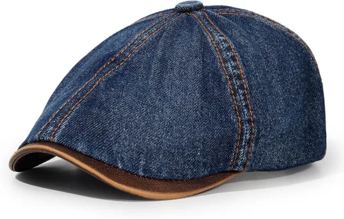 Vista 23 de Sombrero Newsboy de Qlauca para Hombre de Algodón 6 Paneles