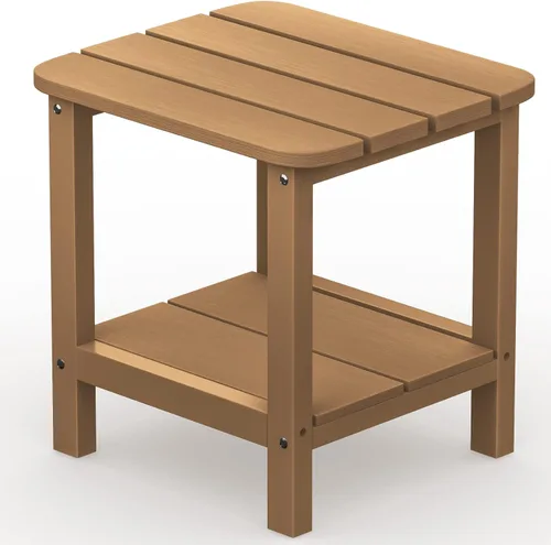 Vista 26 de SERWALL Mesa auxiliar Double Adirondack, Mesa auxiliar de forma rectangular, Negra