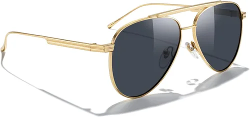 Vista 5 de MERRY'S Gafas de sol polarizadas clásicas de aviador para mujeres y hombres, lentes de sol retro de conducción UV400 de metal