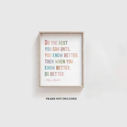 Vista 6 de Decoración de pared motivacional, cita maya para niños, cita de afirmaciones, arte de pared de oficina, regalo de aliento – póster inspirador