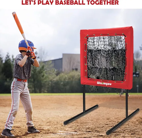 Vista 6 de Pitching Net, Portable 9 Hole Baseball & Sotball with Strike Zone - Height Adjustable Easy Setup for Indoor/Outdoor