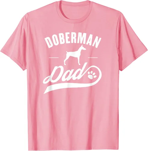 Vista 78 de Doberman Dad - Camiseta para amante del dueño del perro, Negro, S