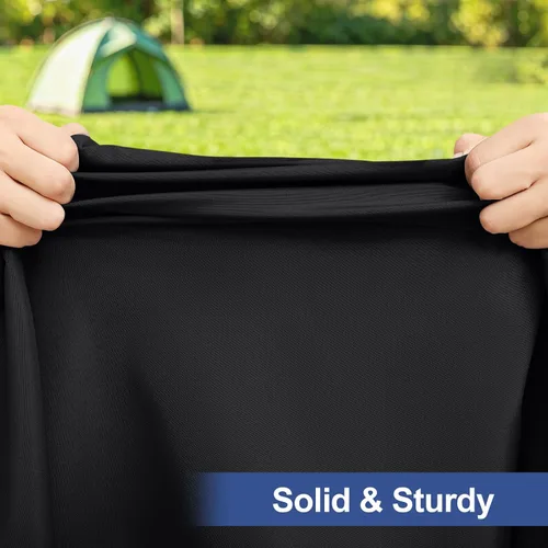 Vista 4 de homing Mantel cuadrado ajustable de poliéster impermeable, protector de mesa lavable para picnic, campamento, al aire libre (negro, 34 x 34 pulgadas)