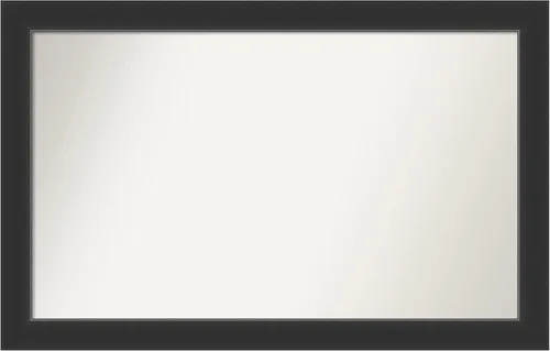 Vista 208 de Amanti Art Espejo personalizado, espejo de baño negro Astor, espejo de pared o espejo de tocador de baño sobre el fregadero (25 x 25 pulgadas)