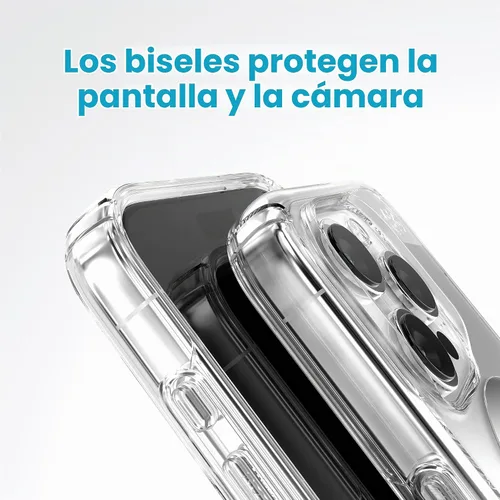 Vista 6 de Speck Funda transparente para iPhone 15 Pro – ClickLock bloqueo antideslizante sin deslizamiento, diseñada para MagSafe, protección contra caídas