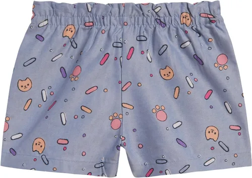 Vista 5 de Dreamworks Gabby's Dollhouse Pandy Paws Cakey Cat - Conjunto de camiseta y pantalones cortos de cambray para niñas pequeñas y grandes