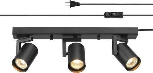 Vista 14 de GLOBE Electric 60024 Iluminación de riel de 3 luces con enchufe, cabezales ajustables, acabado blanco mate, 22 pulgadas, base GU10, cable de 15 pies