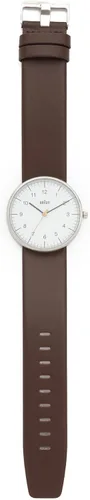 Vista 3 de Braun Men's Quartz Three Hand Movement Watch with Analogue Display and Leather Strap