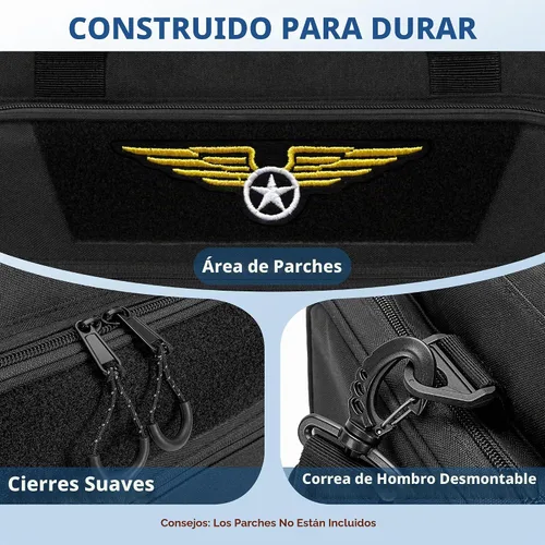 Vista 4 de Damero Bolsa de piloto, bolsa de vuelo para auriculares de aviación