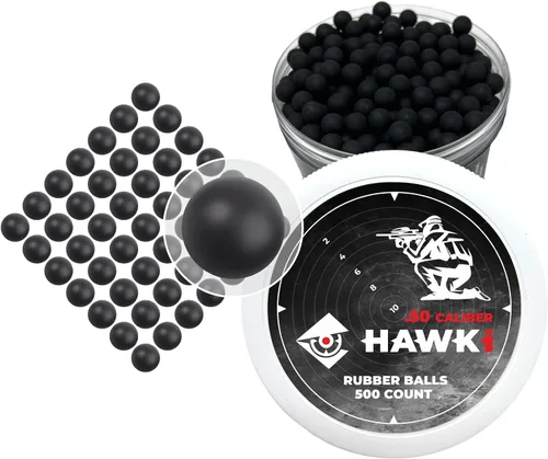 Vista 22 de Hawki - Pelotas de goma reutilizables de 0.50 o .43 cali, bolas de goma suave, menos letales para pistolas de paintball