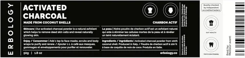 Vista 9 de Erbology Polvo de carbón activado de 1.8 onzas – Blanqueamiento dental – Añadir a las máscaras faciales, pasta de dientes y envolturas corporales