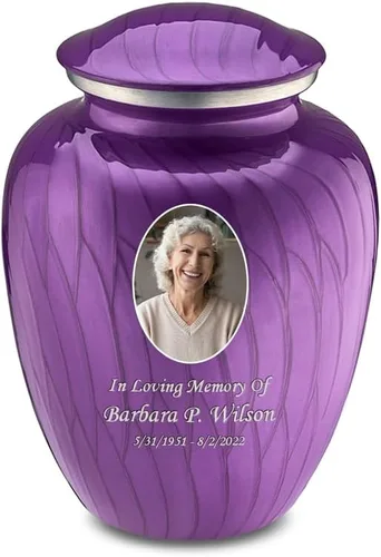 Vista 18 de Geturns Abraza pequeñas urnas de cremación personalizadas para cenizas humanas I Urna funeraria rosa brillante para hombres y mujeres con capacidad