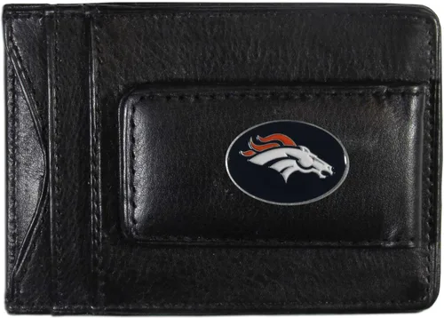 Vista 20 de Portadocumentos clip de piel para dinero NFL