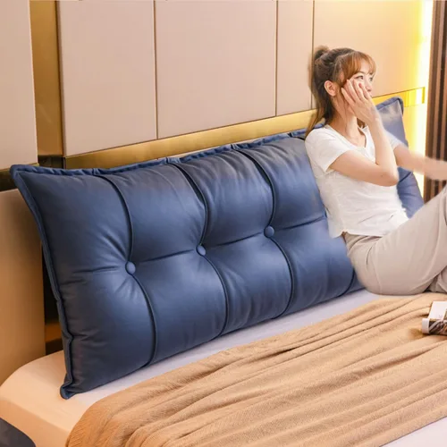 Vista 3 de Almohada grande para cabecero, cojín de cuña para reposo en cama, almohada de lectura, impermeable, para sentarse en la cama, sofá cama, respaldo