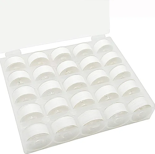 Vista 8 de New Brothread 25 piezas de colores surtidos 70D/2 (60WT) hilo de bobina preenrollado tamaño A SA156 para bordado y máquina de coser DIY hilo de 60WT