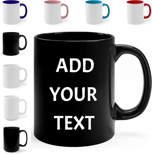 Vista 11 de Tazas personalizadas con palabras, tazas personalizadas con texto, taza de café con mensaje, crea tu propia taza, diseña tu propia taza de café