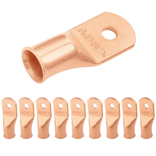 Vista 34 de SELTERM - 5 terminales de anillo resistentes para cable de batería, calibre 1/0 AWG, pernos de 1/2 pulgadas, terminales de calibre 0, ojales