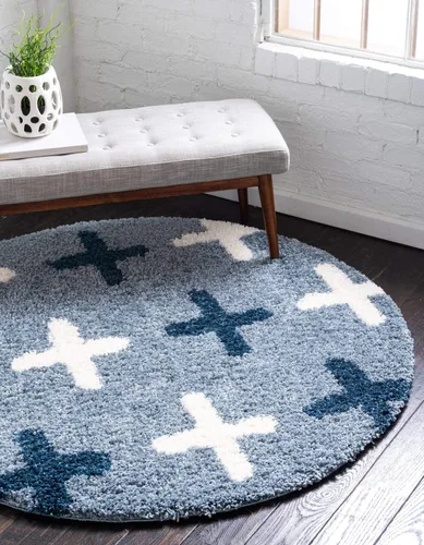 Vista 18 de Unique Loom Hygge Shag Collection - Alfombra moderna de inspiración marroquí con diseño geométrico, felpa y acogedora, rectangular, 8' 0" x 10' 0