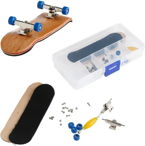 Vista 3 de Professional Mini Maple Wooden Fingerboards, 1 Pack (1Set/6Packs) 1Set Finger Skateboards, 5 Layers Maple Panel Mini Skateboards for Fingers