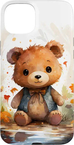 Vista 9 de Funda de oso de peluche con chaleco para iPhone 17