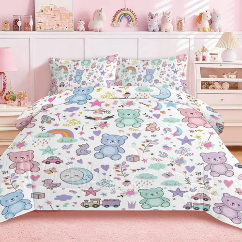 Vista 15 de Juego de edredón de mariposa tamaño individual, juego de ropa de cama estética morado, edredón de microfibra de mariposa lavanda con 2 fundas