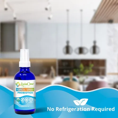 Vista 2 de LiviaOne Topical - Probióticos líquidos en aerosol, probióticos orgánicos certificados por USDA, probióticos veganos sin gluten ni alérgenos, sin