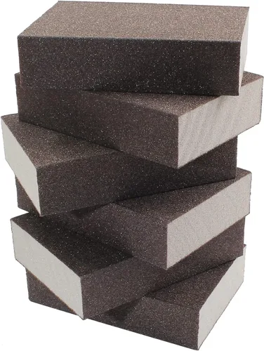 Vista 11 de Bloque de lijado grueso de grano 36 – 12 piezas, esponja de lija húmeda y seca, bloque de papel de lija de espuma, lavable y reutilizable, esponja