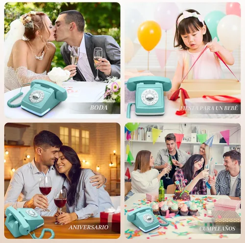 Vista 7 de UKBW Teléfono de Libro de Invitados de Audio para Bodas, 32G de Grabación, Mensaje de Audio Personalizado con Libro de Invitados, Libro de Invitados