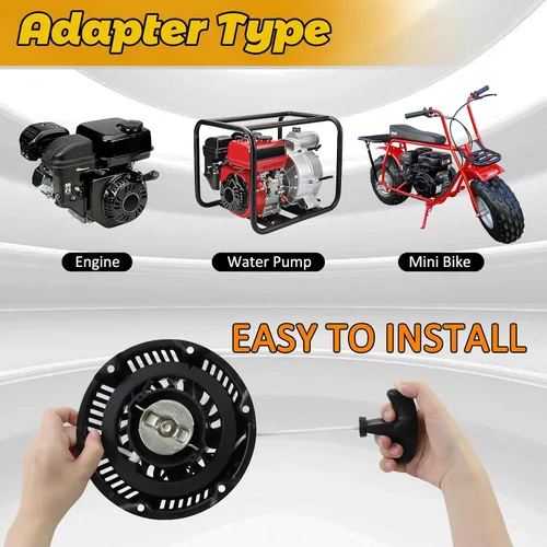 Vista 5 de WOTIAN 212cc Pull Start Compatible con Predator 212 Pull Start Assembly Harbor Freight 196cc 212cc 225cc 6.5hp 7hp 7.5hp Arrancador de Retroceso