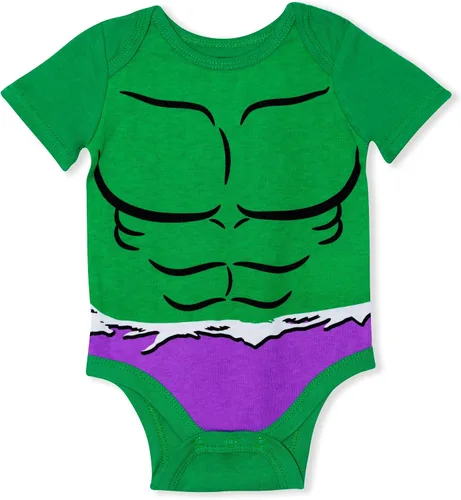 Vista 3 de Marvel Avengers Boys Bodysuit 5 Pack for Newborn and Infant BlueRedBlackGreen