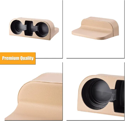 Vista 4 de BEIGE Organizador Multifuncional de Portavasos para Automóvil Organizador de Asiento de Automóvil Rellenador de Espacios Almacenamiento de Botellas
