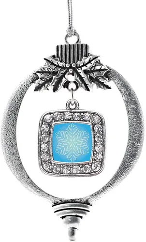 Vista 24 de Inspired Silver - Bon Voyage Cruise Ship Charm Ornamento – Adornos navideños cuadrados de plata con joyas de circonita cúbica