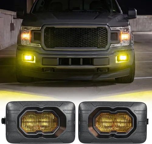 Vista 8 de Fog Lights for 2006-2014 F150 Yellow DRL OEM Fit U-V Coated 3D Lighting