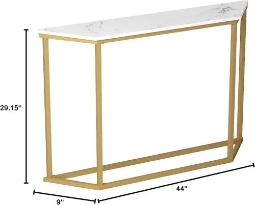 Vista 7 de SAFDIE Mesa consola moderna – Mesa de entrada elegante y resistente para pasillo, sala de estar o detrás del sofá – Fácil montaje, diseño de espacio