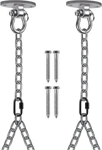 Vista 10 de Kit para colgar columpios BeneLabel - Juego de cadena silenciosa y ajustable para hamacas, sacos de boxeo y más