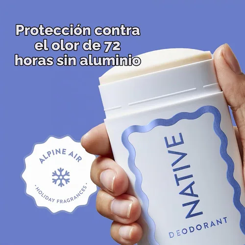 Vista 2 de Native Holiday Limited Edition Desodorante sin aluminio - Alpine Air - 2.65oz - Paquete de 02 Contains Naturally Derived Ingredients 72-Hour Odor