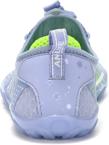 Vista 5 de ANLUKE Zapatos de agua para hombre y mujer, zapatos de natación, zapatos acuáticos, de secado rápido, para playa, surf, deportes acuáticos