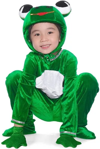 Vista 2 de lontakids Disfraz de rana para niños y niñas, disfraz de animal para cosplay