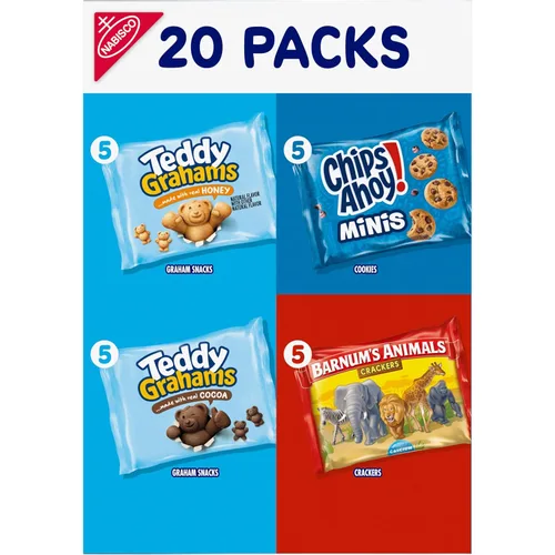 Vista 14 de Nabisco formas divertidas. Cookies & Crackers Galletas dulces y saladas Paquete variado, 20 Uunidades - Pack Paquete de 3