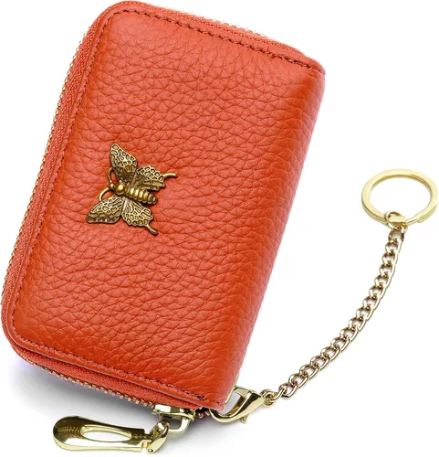 Vista 11 de imeetu Tarjetero RFID para mujer, cartera para tarjetas de visita (negro)