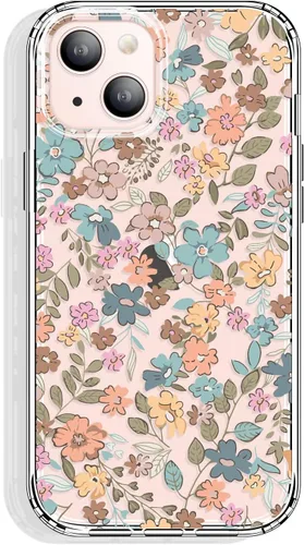 Vista 47 de GYZYA Funda transparente para iPhone 14 y iPhone 13 de 6.1 pulgadas con diseño de patrón, funda protectora delgada de TPU + parachoques a prueba