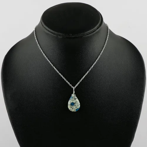 Vista 2 de Collar con colgante de piedras preciosas naturales, cristales curativos, delicadas piedras de lágrima, joyería bohemia hecha a mano, piedra