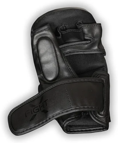 Vista 4 de Guantes MMA para hombres y mujeres, de primera calidad, con palmas abiertas, perfectos para UFC, artes marciales, Muay Thai, punzonado y kickboxing