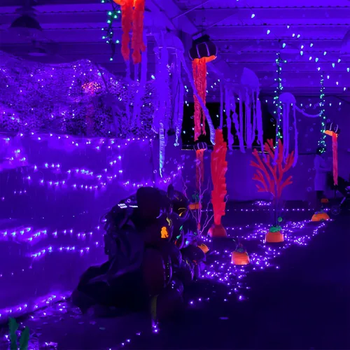Vista 8 de JMEXSUSS Luces solares de Halloween moradas (cadena de luces solares y luces de hadas solares)