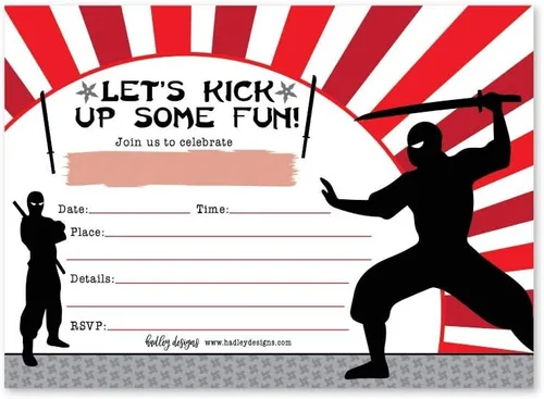 Vista 18 de 25 invitaciones de cumpleaños para niños, invitaciones de fiesta temática Camuflaje