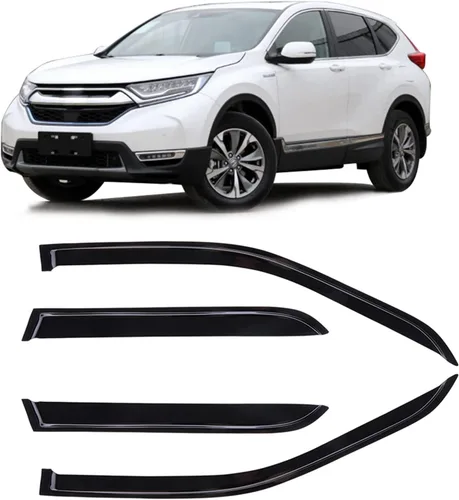 Vista 2 de OCPTY Viseras de ventana con cinta protectora de lluvia, 4 piezas (delantera+trasera) para Honda CR-V 2002-2006