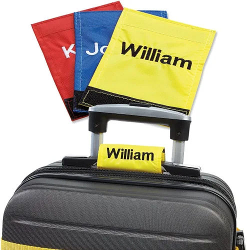 Vista 2 de Envoltura Personalizada con Asa de Equipaje - 2 x 4 cerrada Amarillo 807945E