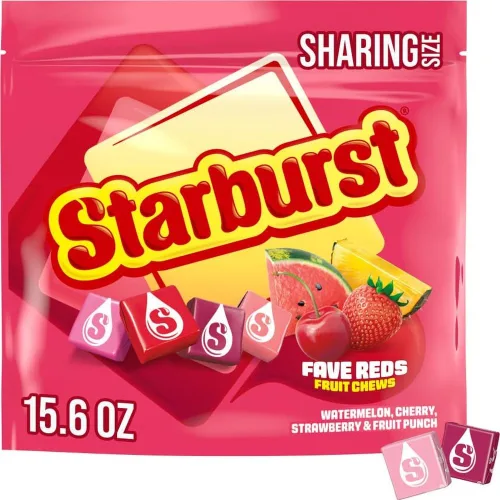 Vista 11 de STARBURST FaveREDS - Caramelos masticables de frutas, caramelos masticables, bolsa de tamaño compartido de 15.6 onzas (paquete de 2)